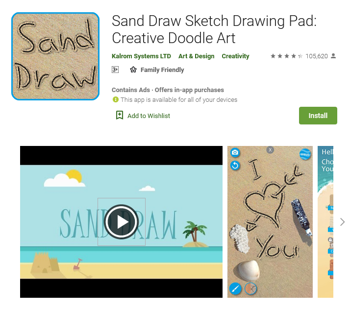 Sand Draw Sketch Drawing Pad: Creative Doodle Art (Free: Android)